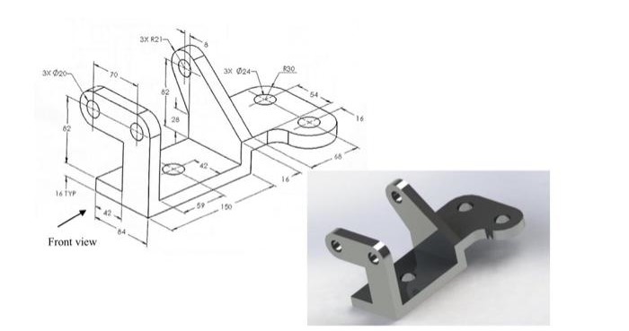 Use the dimensions provided to model.