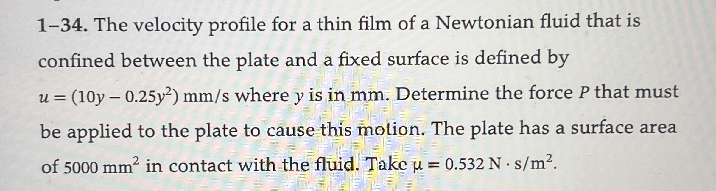 When the force P is applied to the plate, the