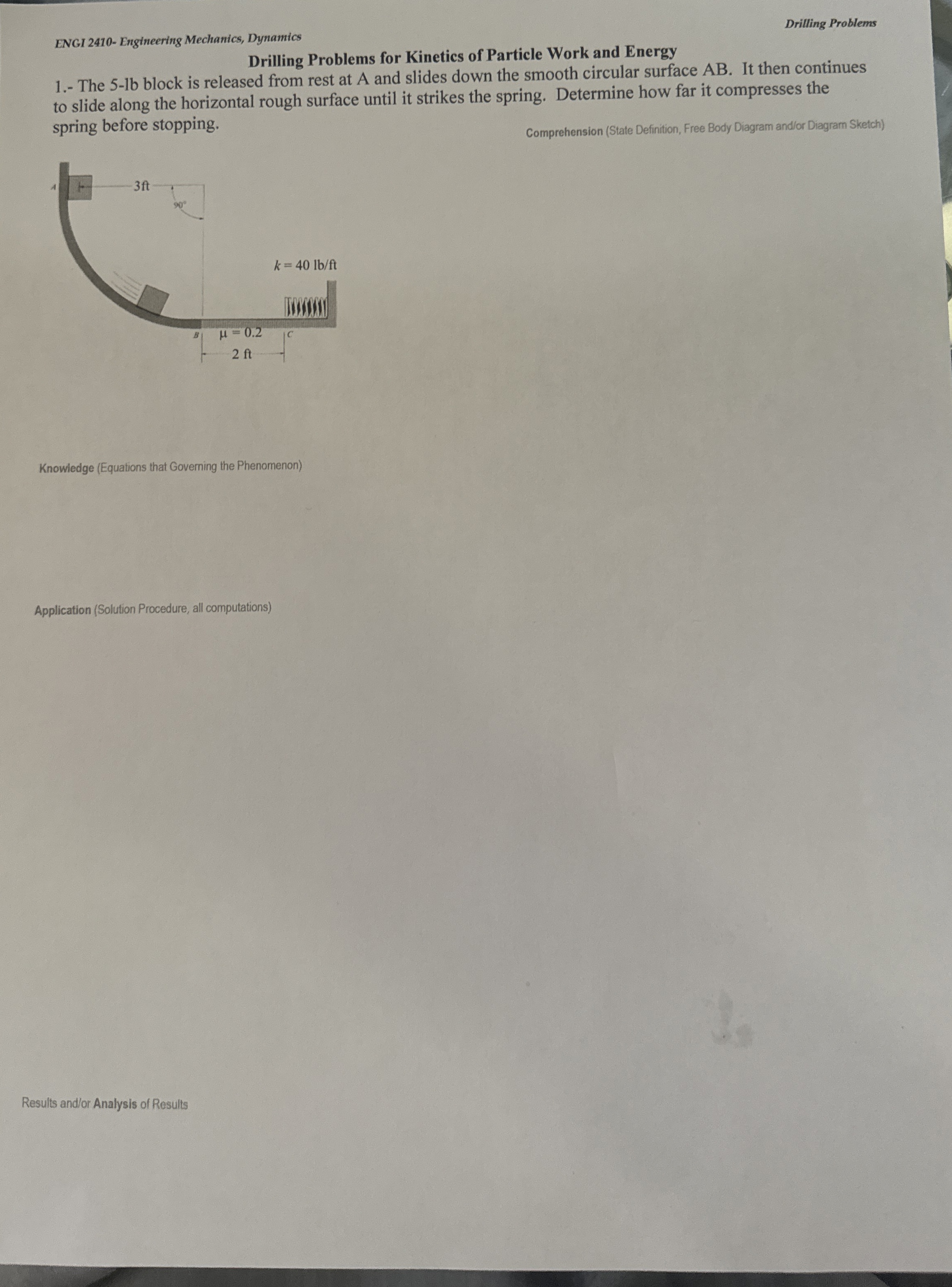 ENGI 2 4 1 0 - Engineering Mechanics, Dynamics