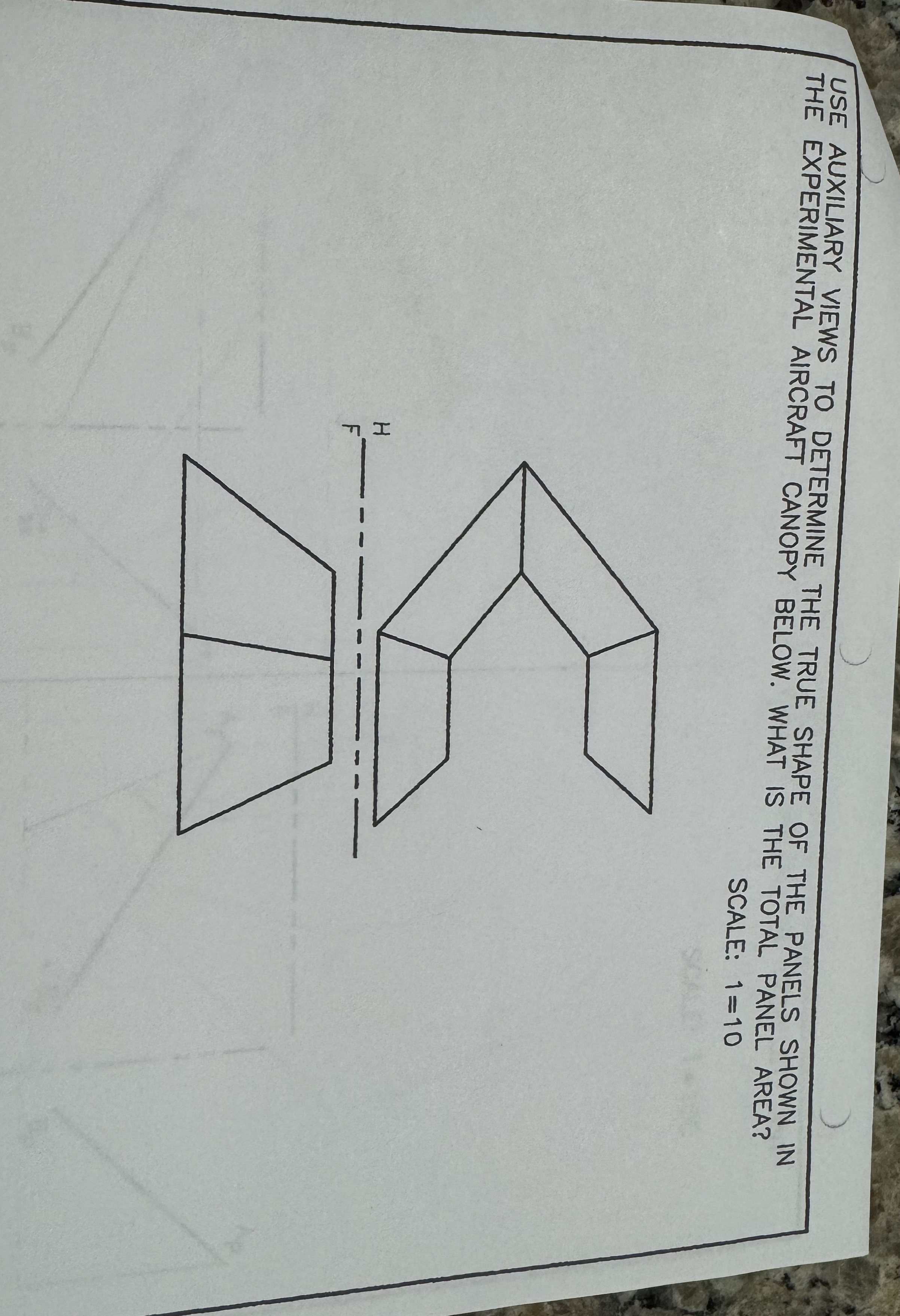 USE AUXILIARY VIEWS TO DETERMINE THE TRUE SHAPE