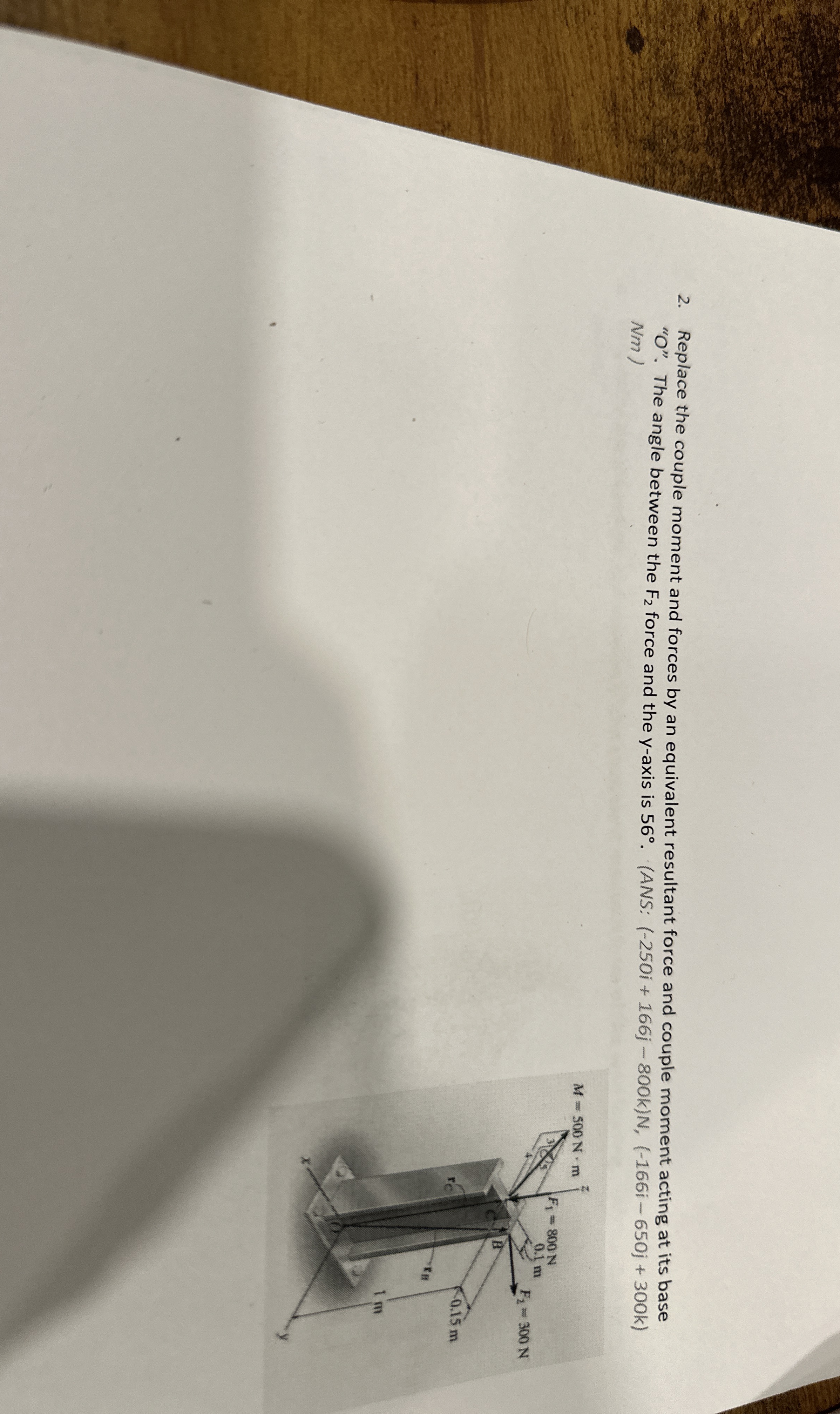 Replace the couple moment and forces by an