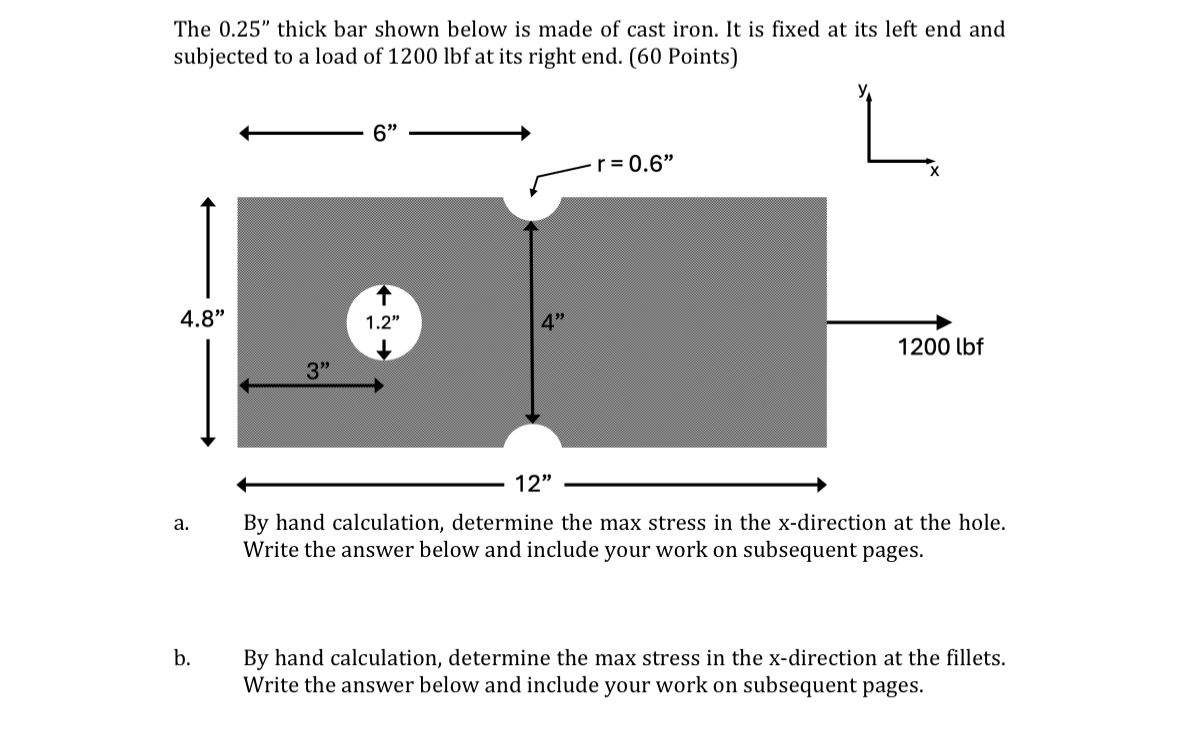 The 0 . 2 5 ' ' thick bar shown below is made of