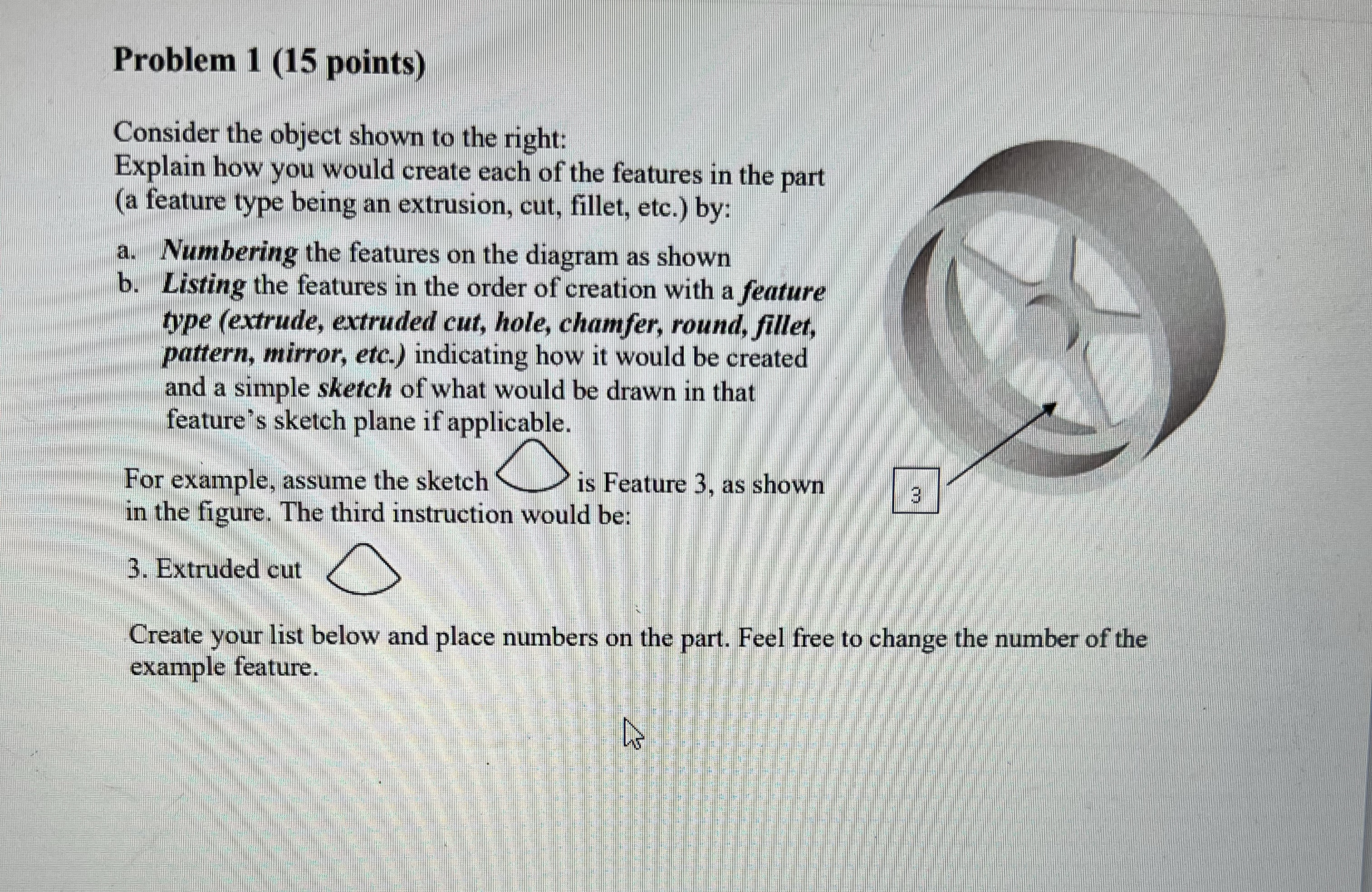Problem 1 ( 1 5 points ) Consider the object