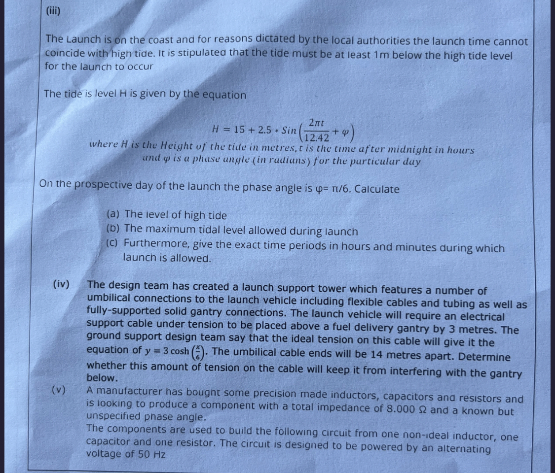 ( iii ) The Launch is on the coast and for