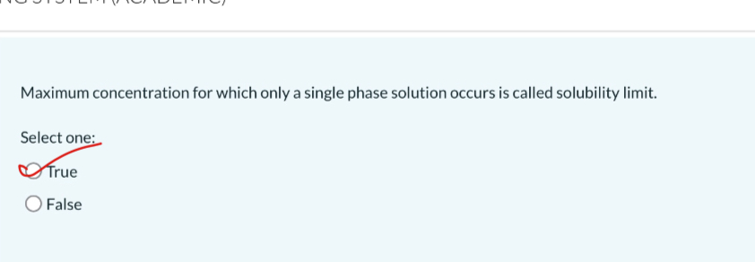 Maximum concentration for which only a single