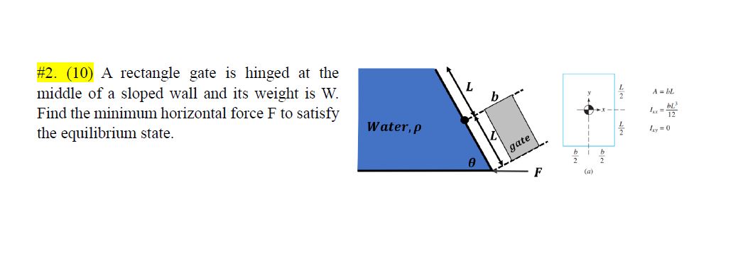 \ # 2 ( 1 0 ) A rectangle gate is hinged at the