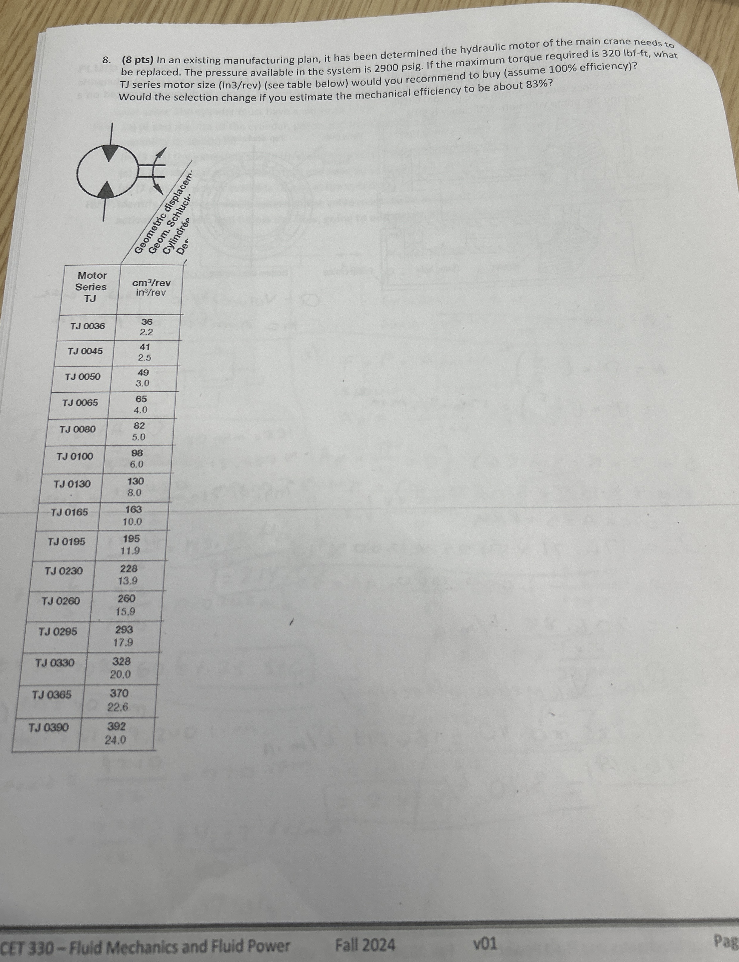 ( 8 pts ) In an existing manufacturing plan, it