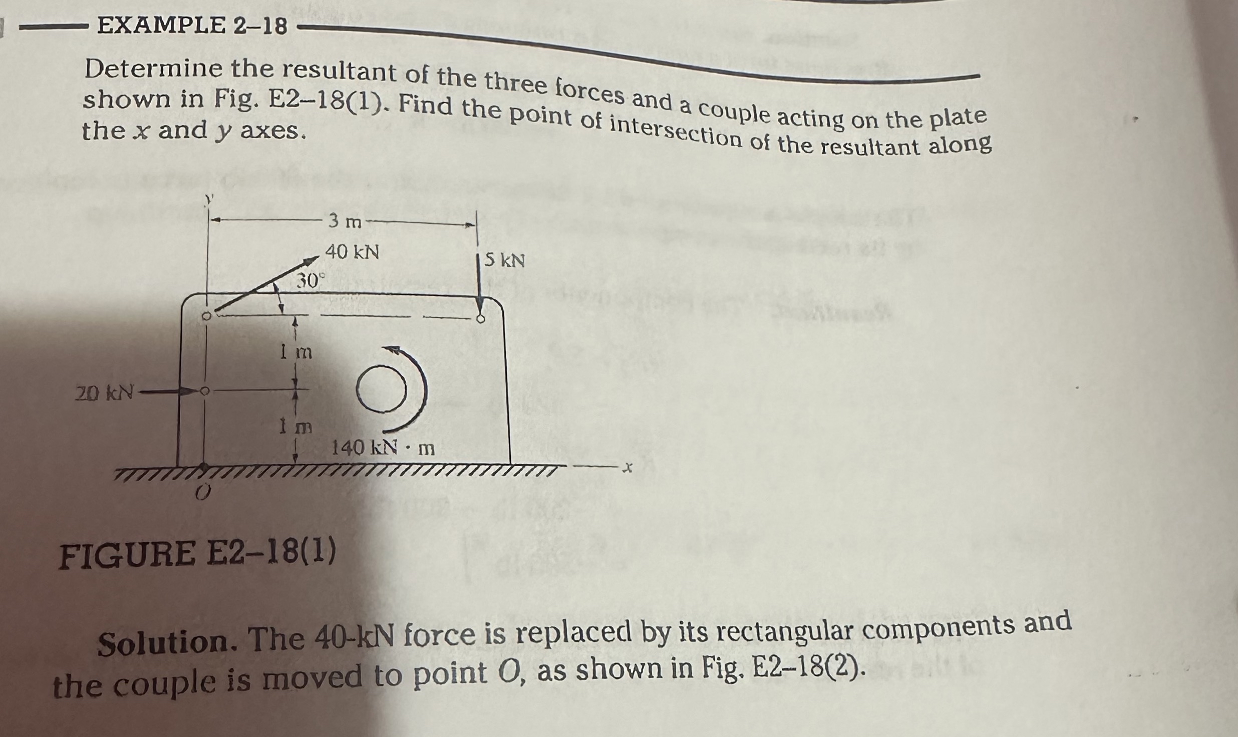 EXAMPLE 2 - 1 8 Determine the resultant of the