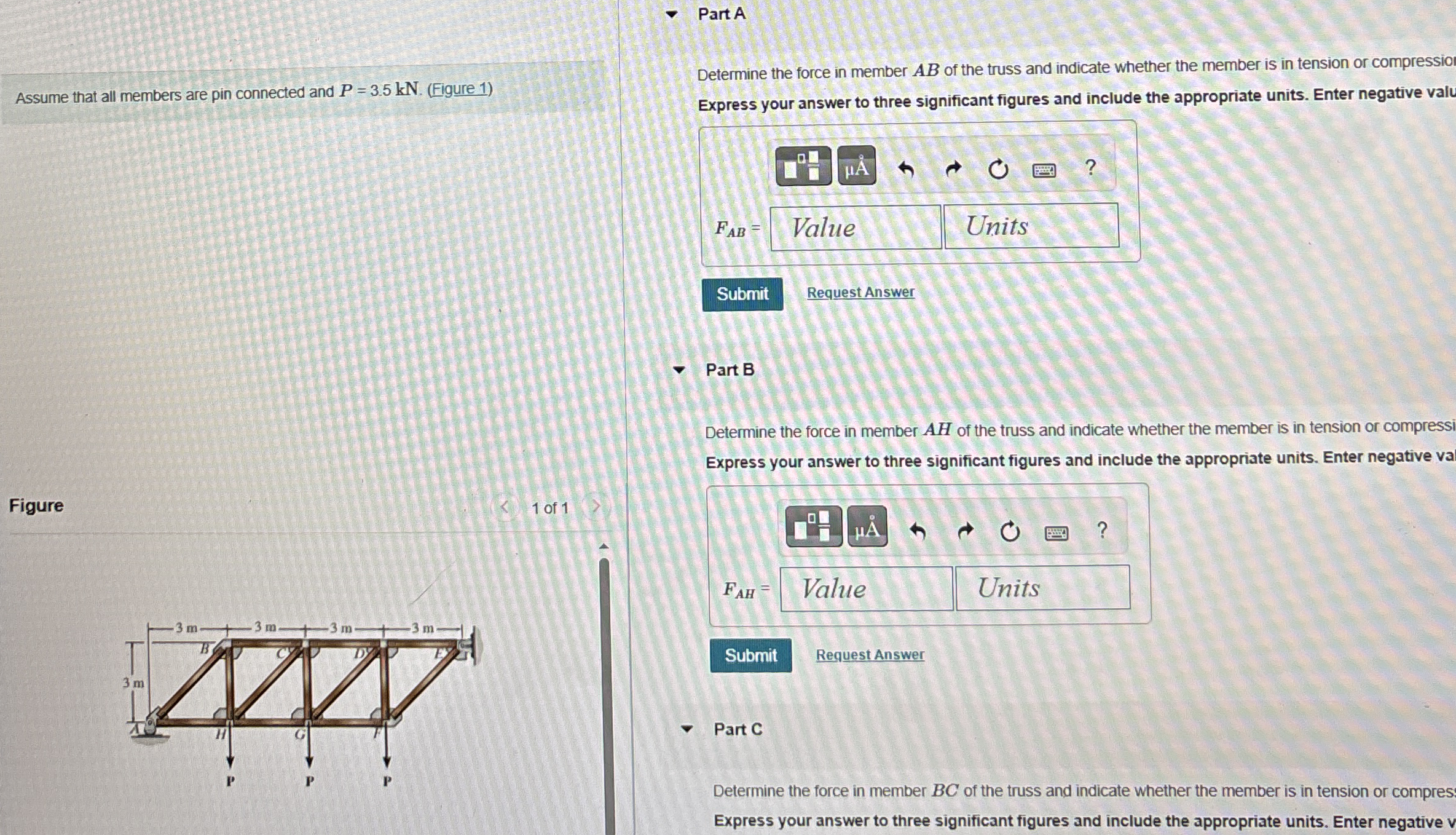 Part A Assume that all members are pin connected