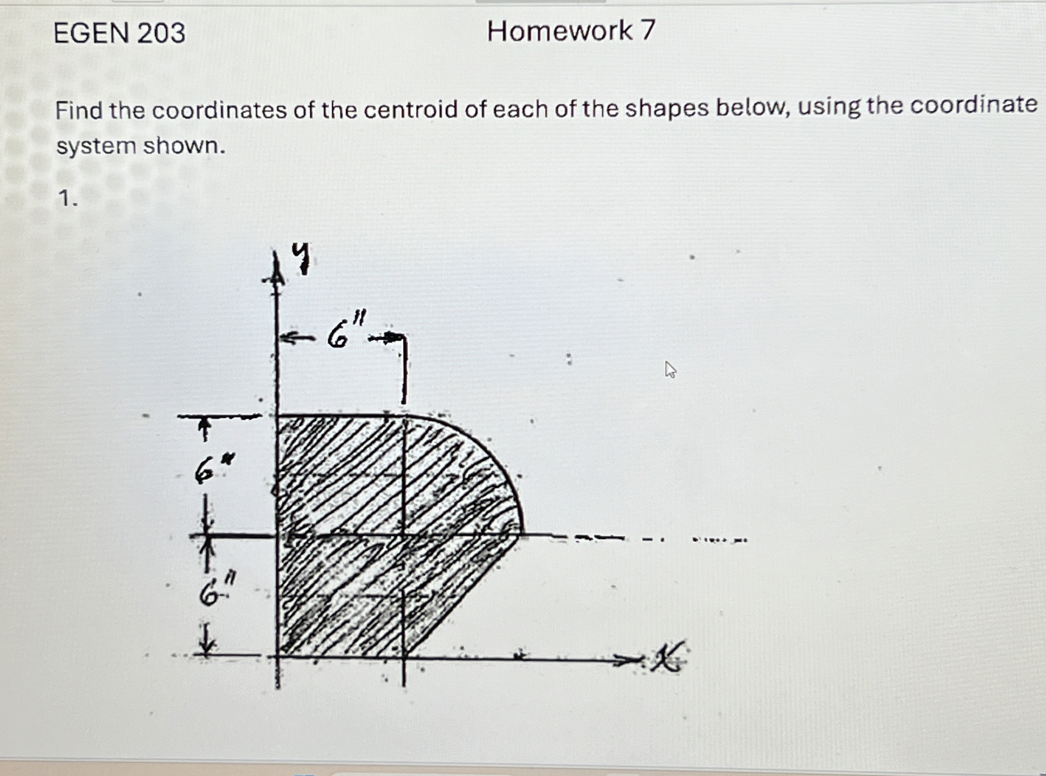 EGEN 2 0 3 Homework 7 Find the coordinates of the