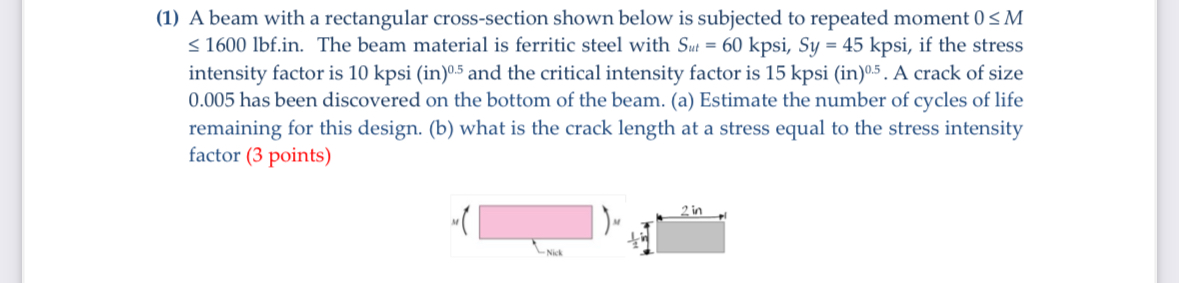 ( 1 ) A beam with a rectangular cross - section