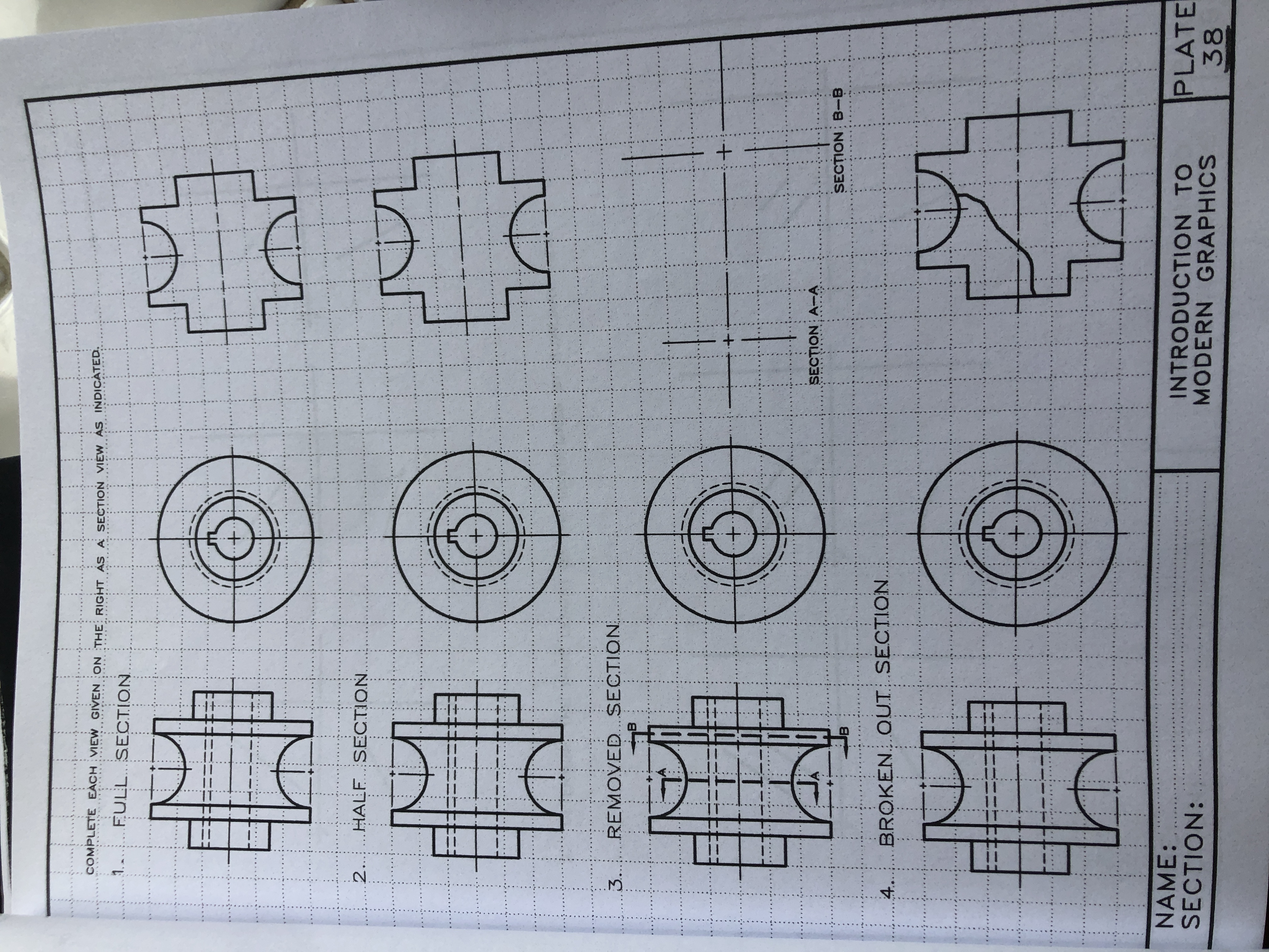 COMPLETE EACH VIEW GIVEN ON THE RIGHT AS A