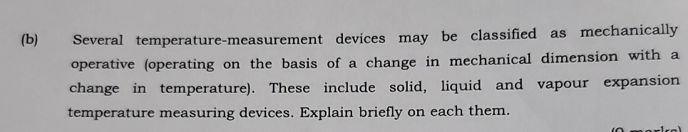 Steps for ( b ) Several temperature - measurement