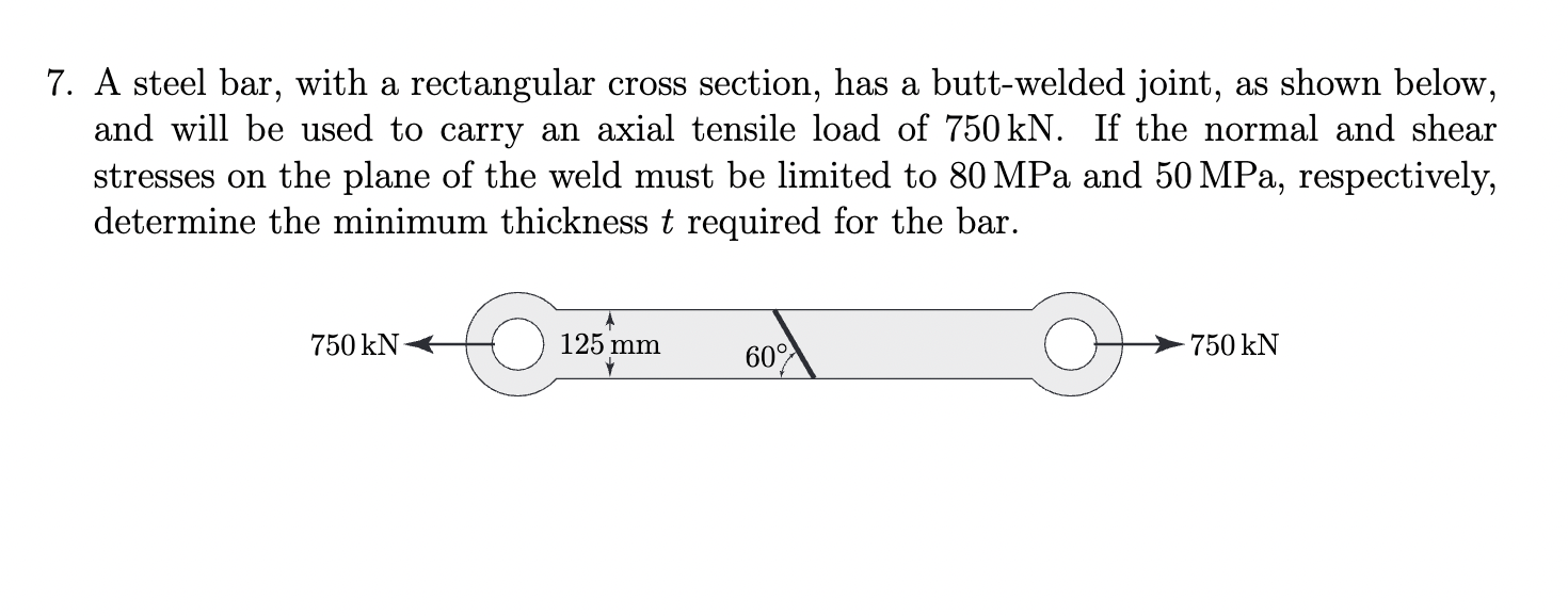 A steel bar, with a rectangular cross section,
