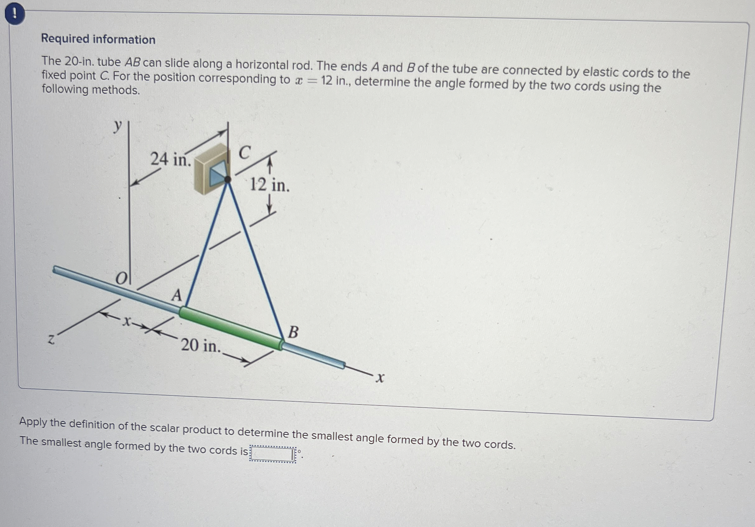! Required information The 2 0 - in . tube A B