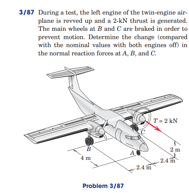 3 / 8 7 During a test, the left engine of the