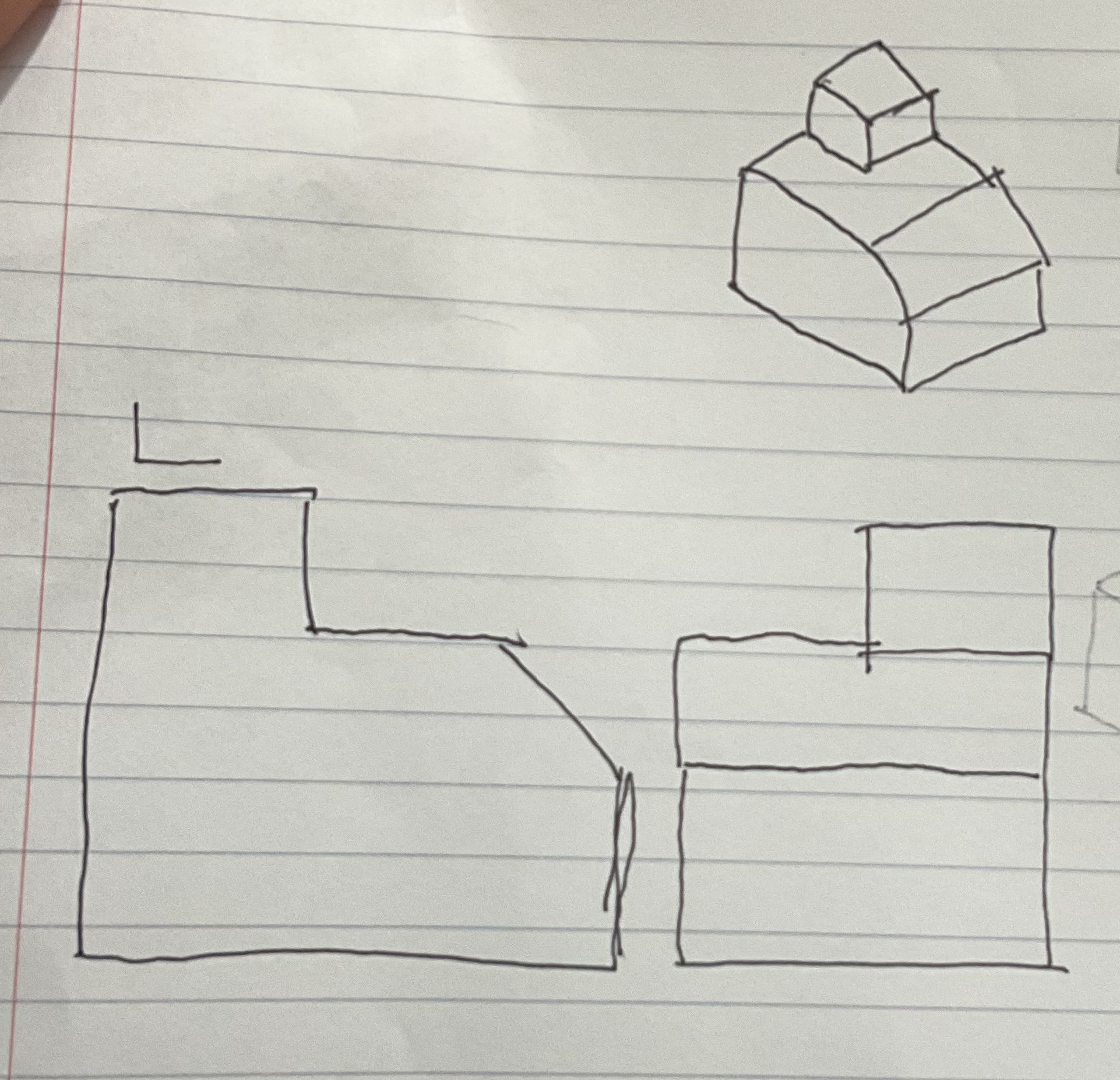 1 5 % ) For the multiview drawing shown below,