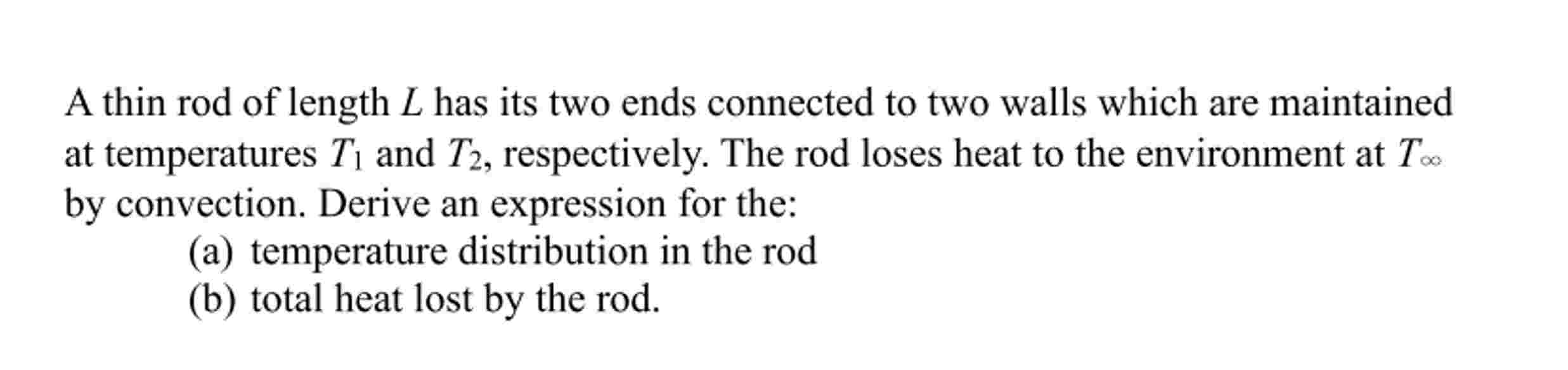 A thin rod of length \ ( L \ ) has its two ends