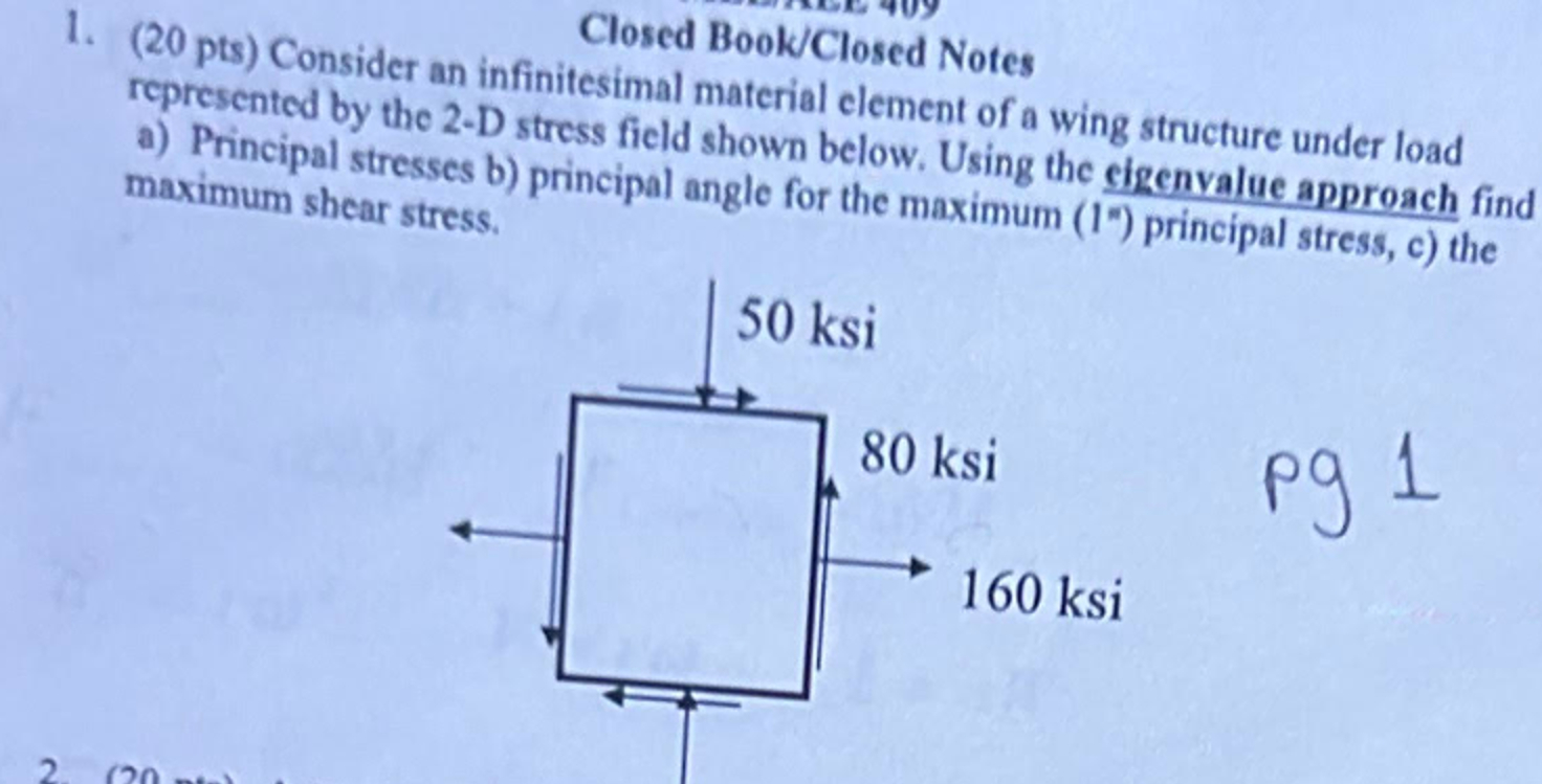 ( 2 0 pts ) Consider an infinitesimal material