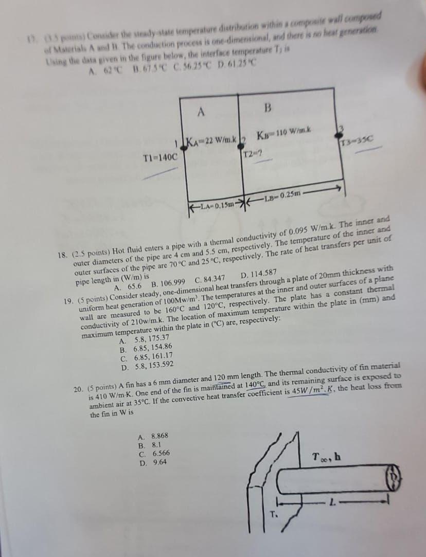 of Materiali A and II . The condistion process is
