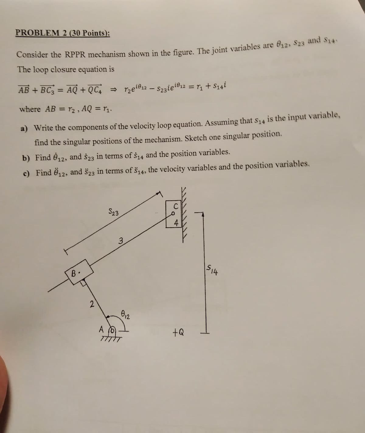 PROBLEM 2 ( 3 0 Points ) : Consider the RPPR
