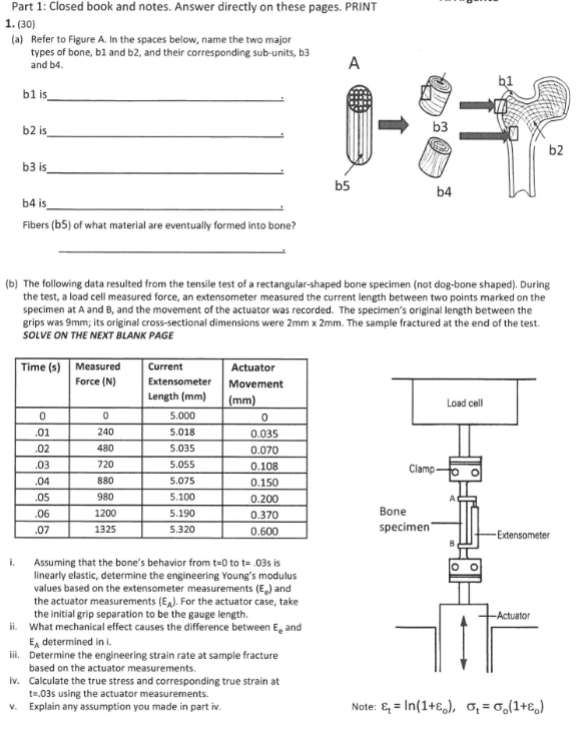 a ) Refer to Figure A . In the spaces below, name