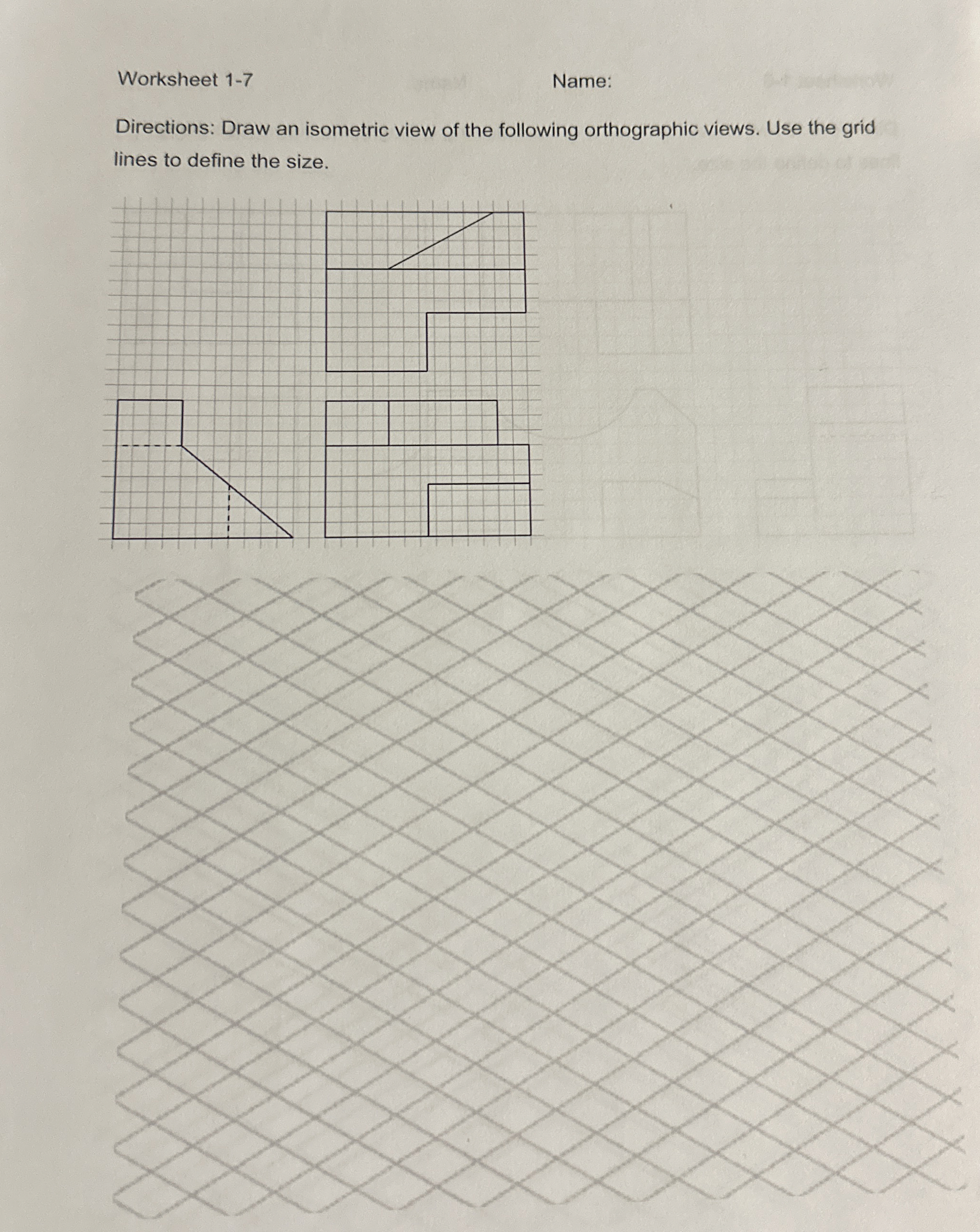 Worksheet 1 - 7 Name: Directions: Draw an