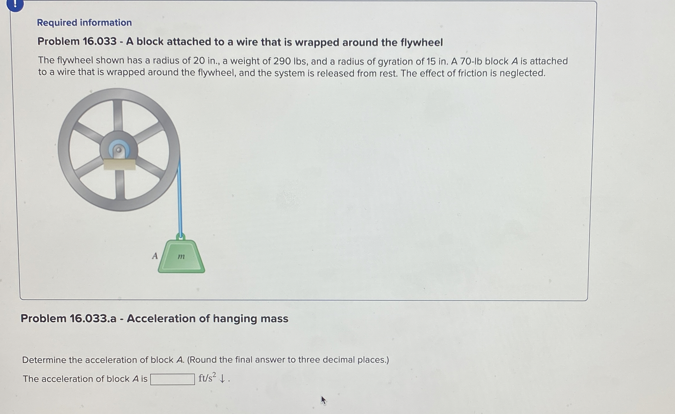 Required information Problem 1 6 . 0 3 3 - A