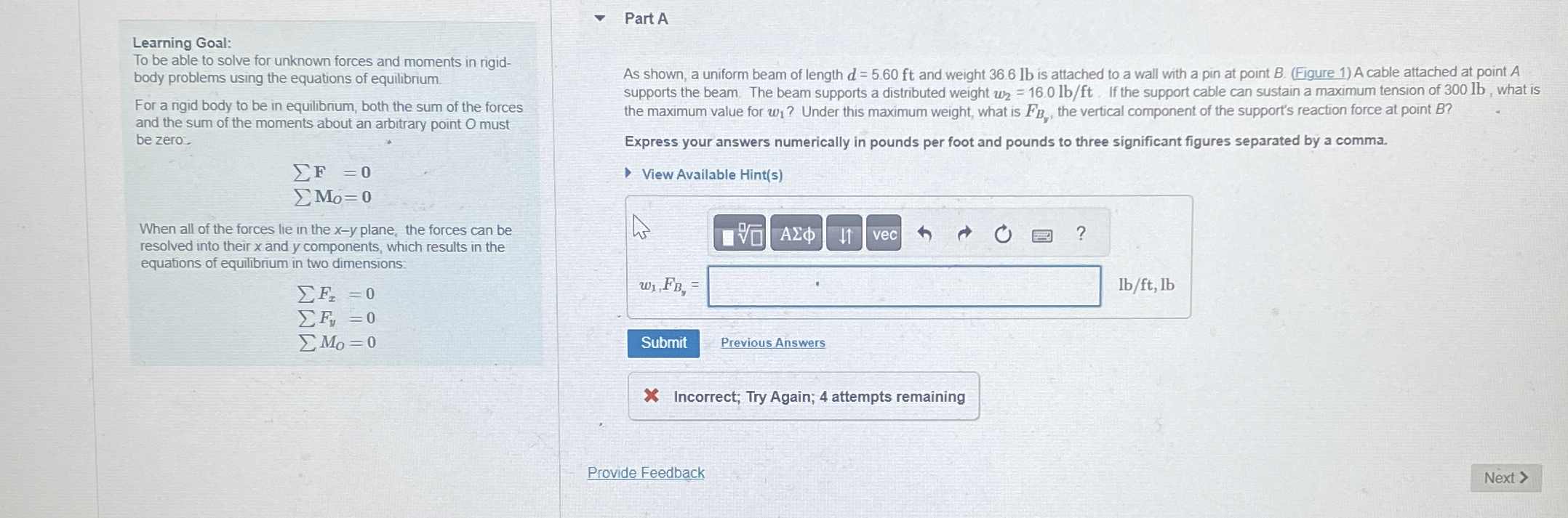 Learning Goal: To be able to solve for unknown