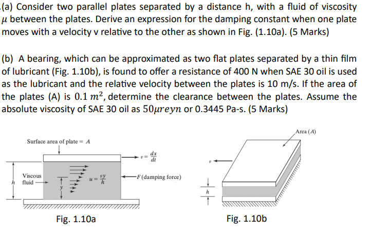 ( a ) Consider two parallel plates separated by a