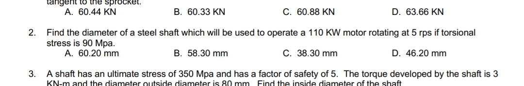 Find the diameter of a steel shaft which will be