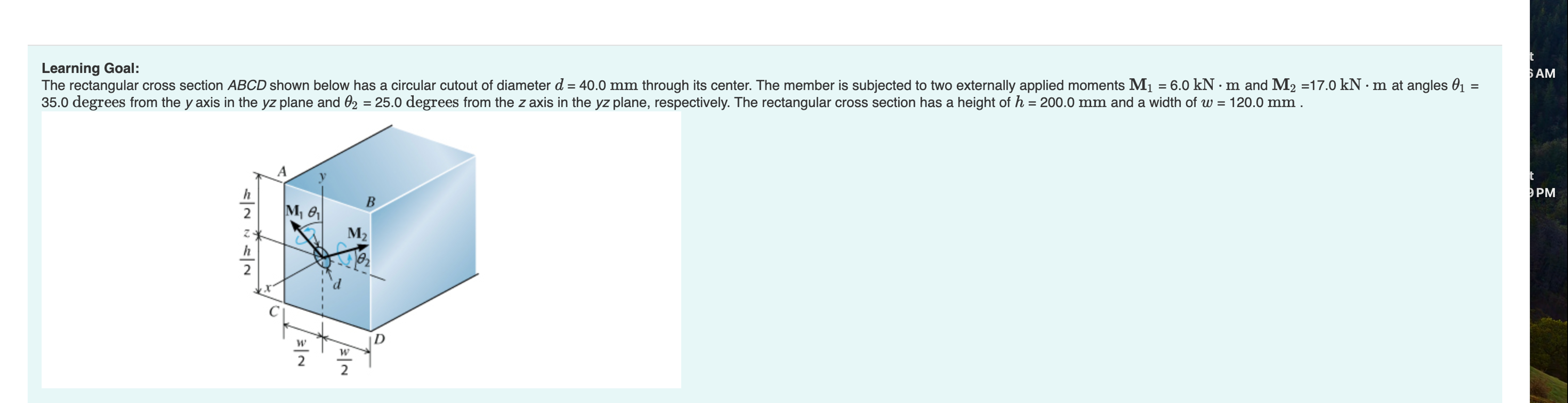 Learning Goal: 3 5 . 0 degrees from the y axis in