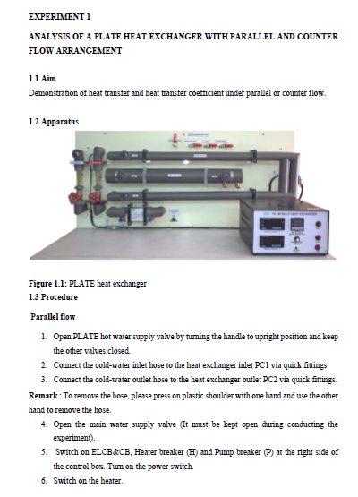 EXPERIMENT 1 Allow the temperature to rise to a