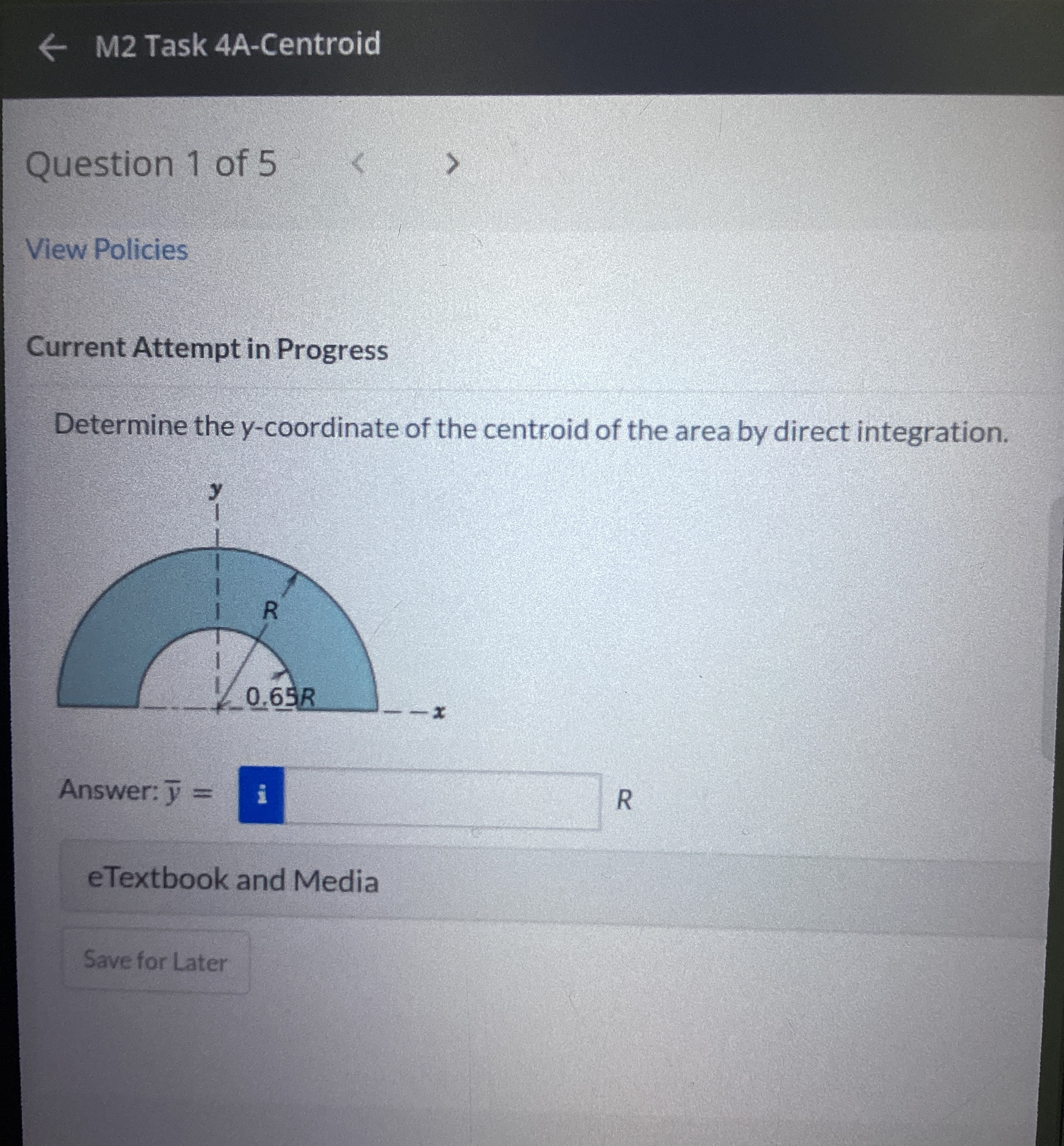 M 2 Task 4 A - Centroid Question 1 of 5 View