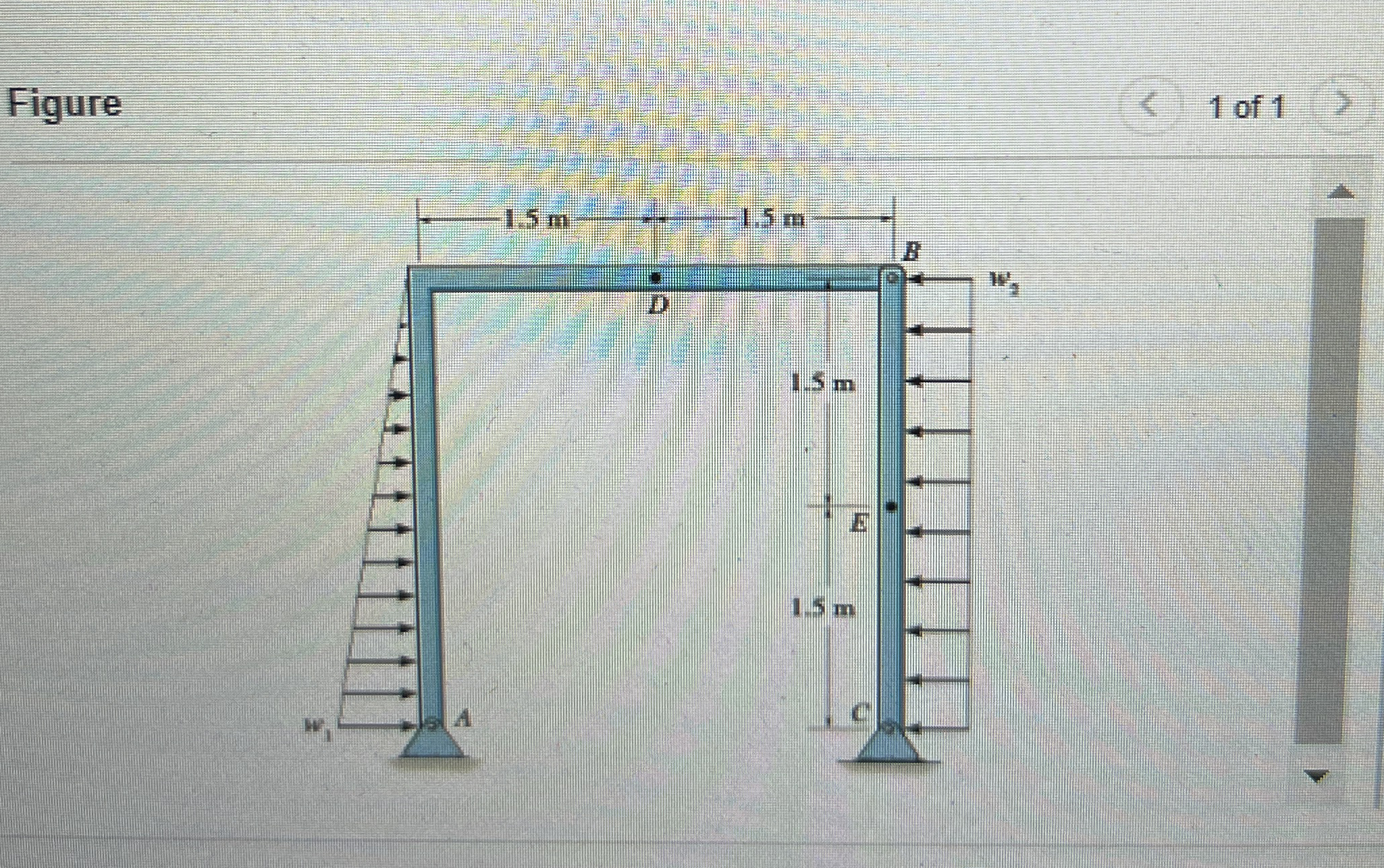 Consider the two - member frame shown in ( Figure