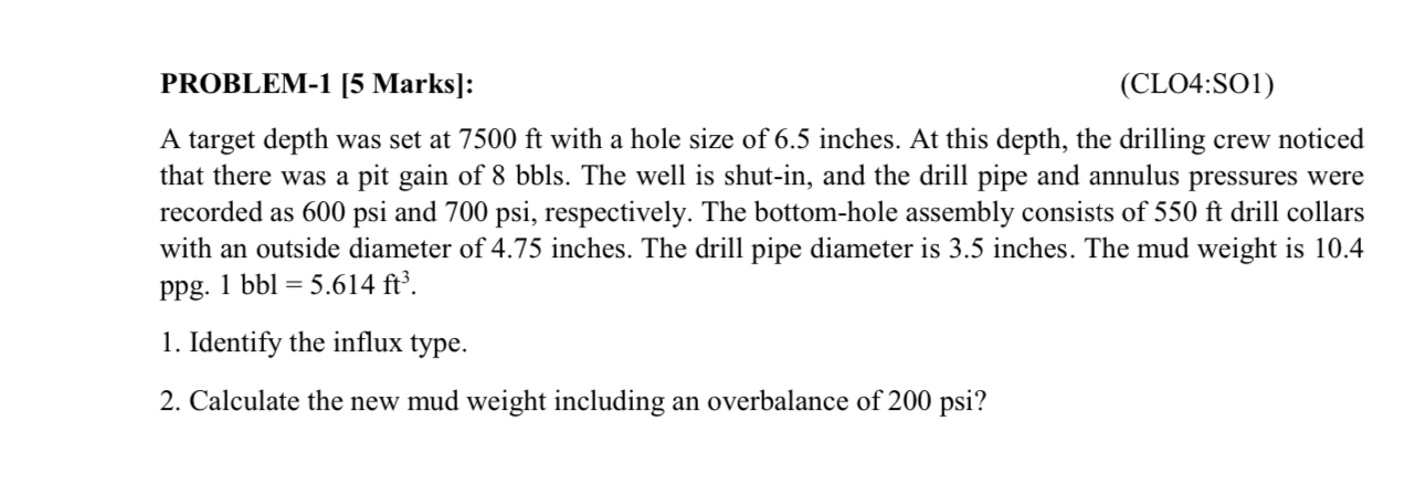 PROBLEM - 1 [ 5 Marks ] : ( CLO 4 :SO 1 ) A