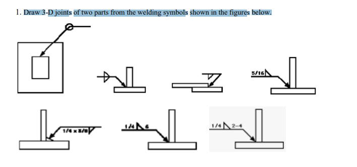 Draw 3 - D joints of two parts from the welding