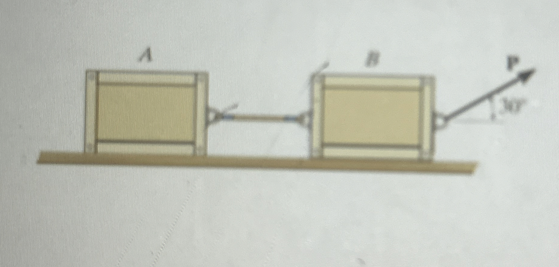 Two 5 5 kg crates are located on a horizontal