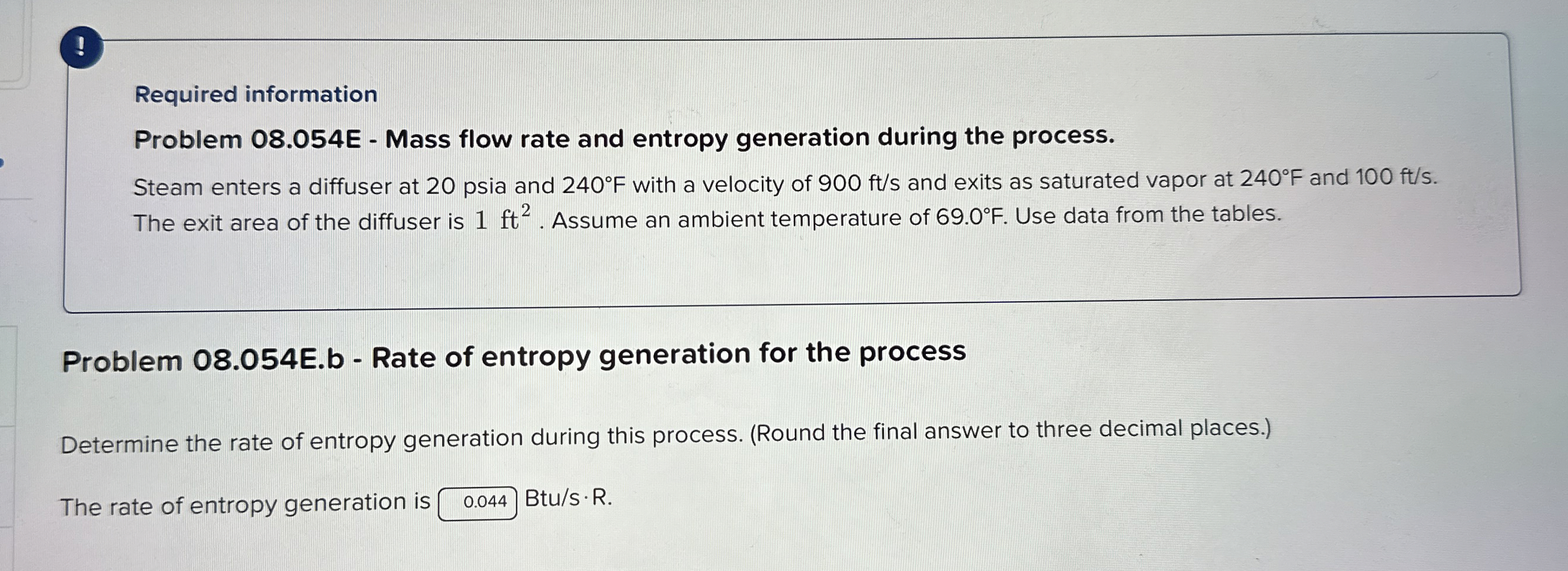 ! Required information Problem 0 8 . 0 5 4 E -