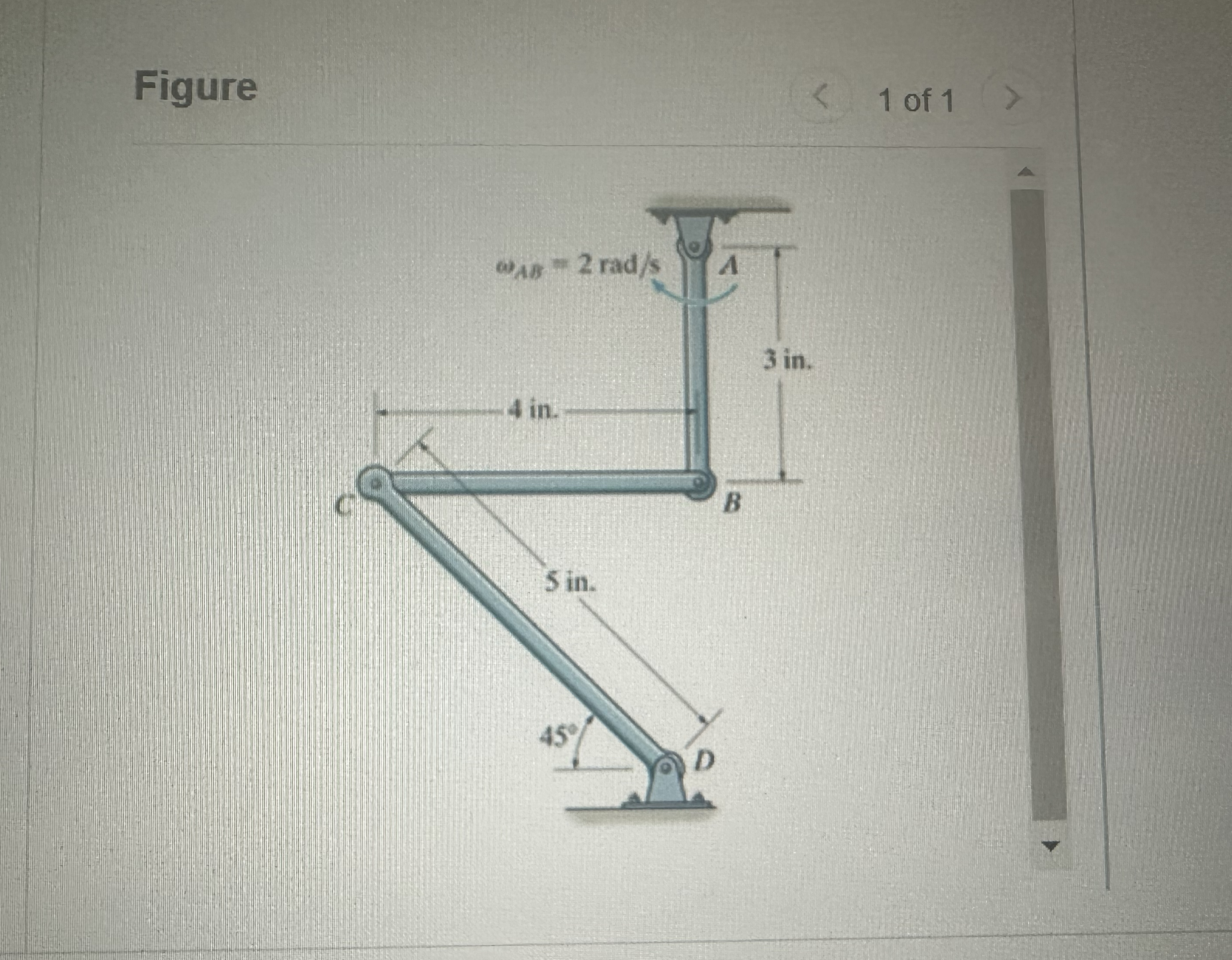 At the instant shown, link A B has an angular