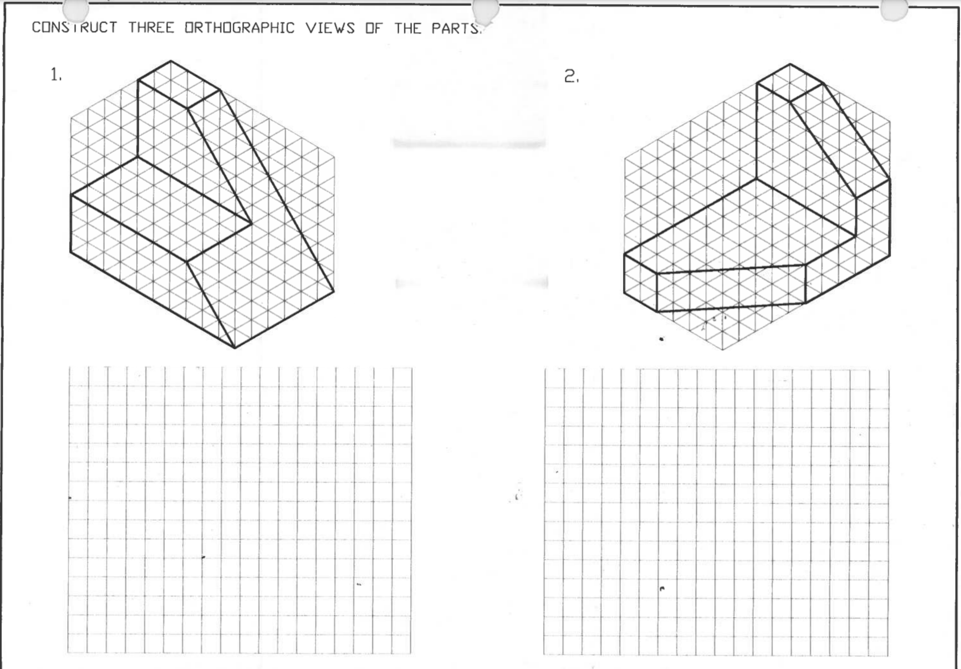 CONSIRUCT 3 Orthographic views ( top , side,