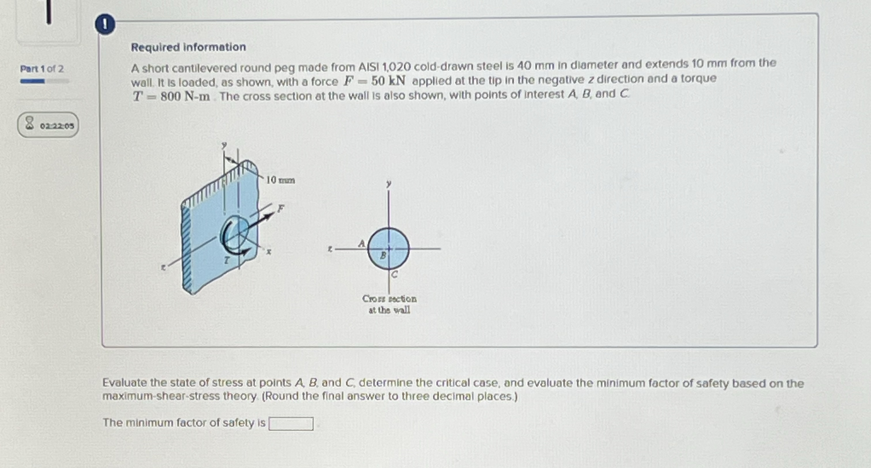 ( 1 Part 1 of 2 Required information A short