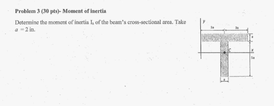 Problem 3 ( 3 0 pts ) - Moment of inertia