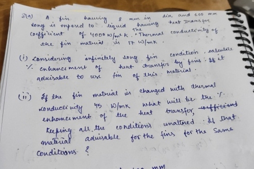 3 ( a ) A fin housing 8 mm in dia and 1 . 0 0 mm