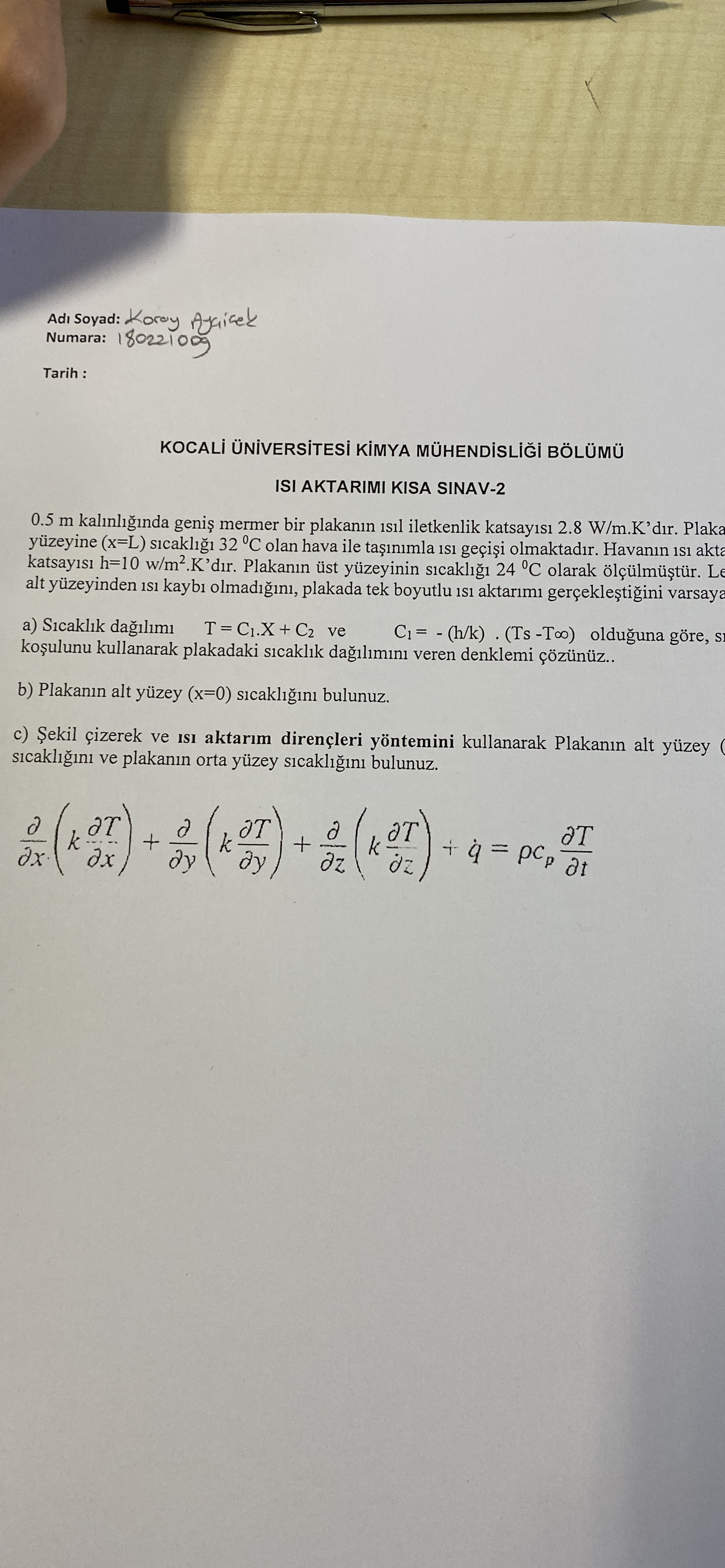 Adisoyad: Koray Ajyikel Numara: 1 8 0 2 2 1 0 0 9