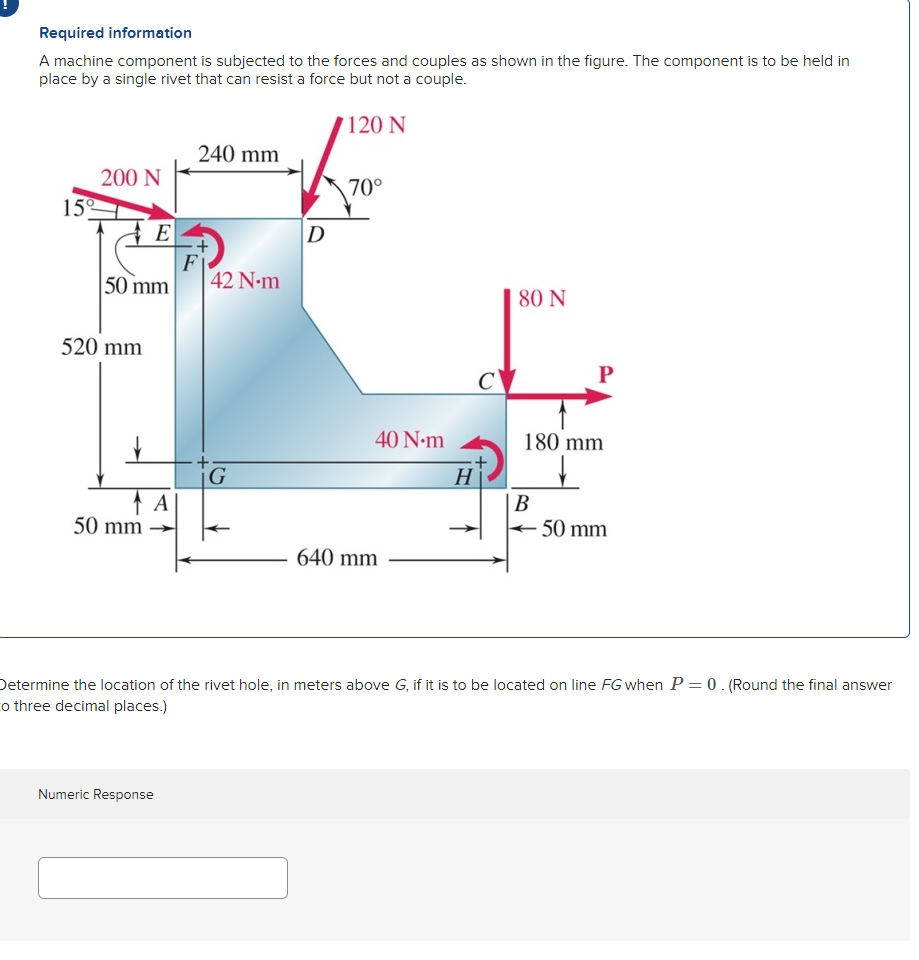 Determine the location of the rivet hole, in