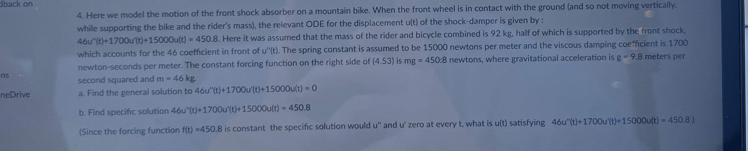 Here we model the motion of the front shock