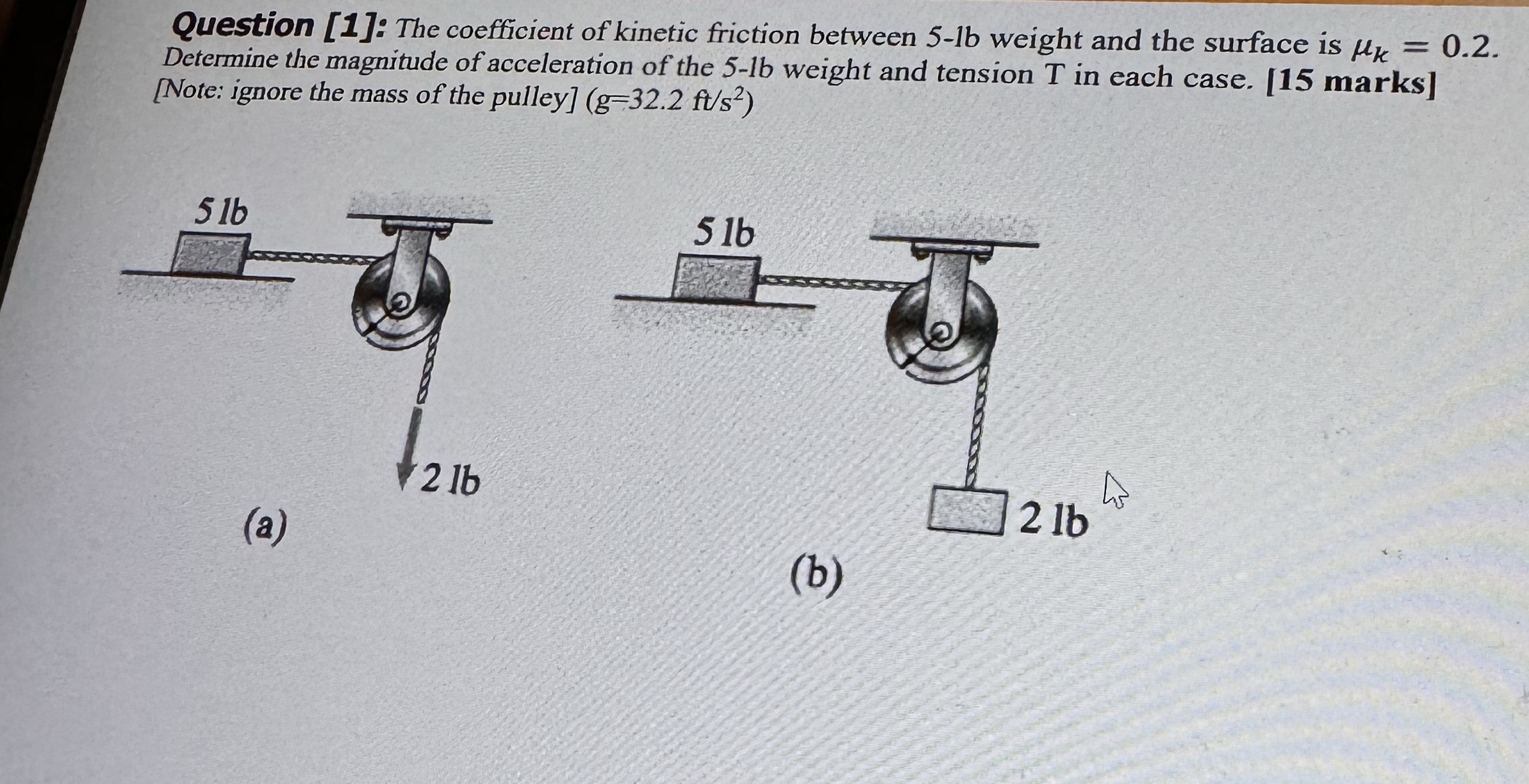 Question [ 1 ] : The coefficient of kinetic