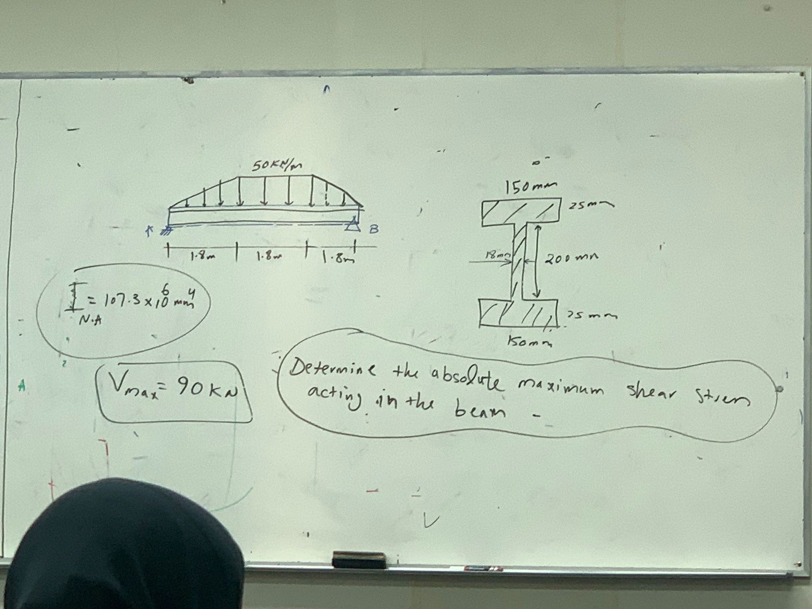 Determine the absolute maximum shear stress