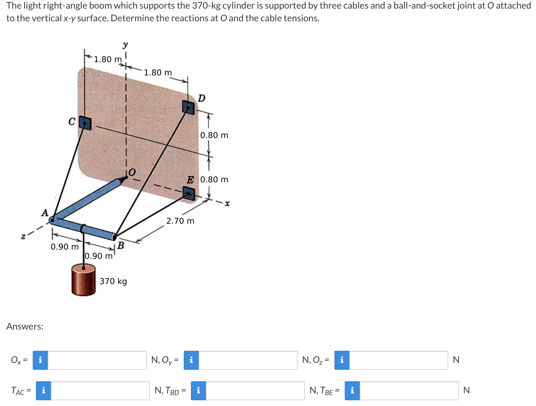 The light right - angle boom which supports the 3